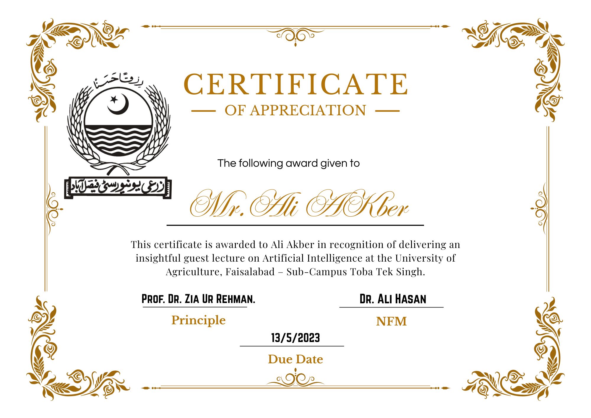Guest Speaker – AI Lecture